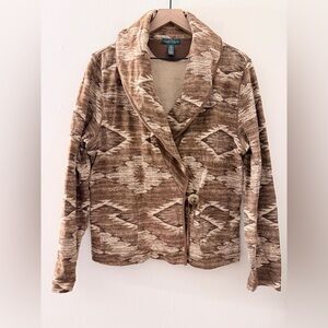 Ralph Lauren southwestern print Brown Patterned Jacket brown vintage XL